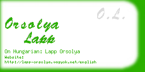 orsolya lapp business card